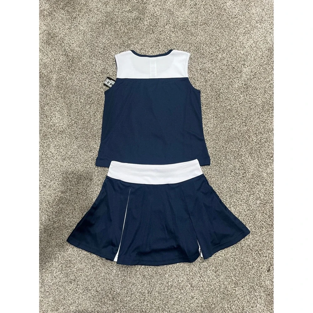 NFL Dallas Cowboys Girls Cheerleader Outfit 2pc Set Navy White Star Medium 10/12